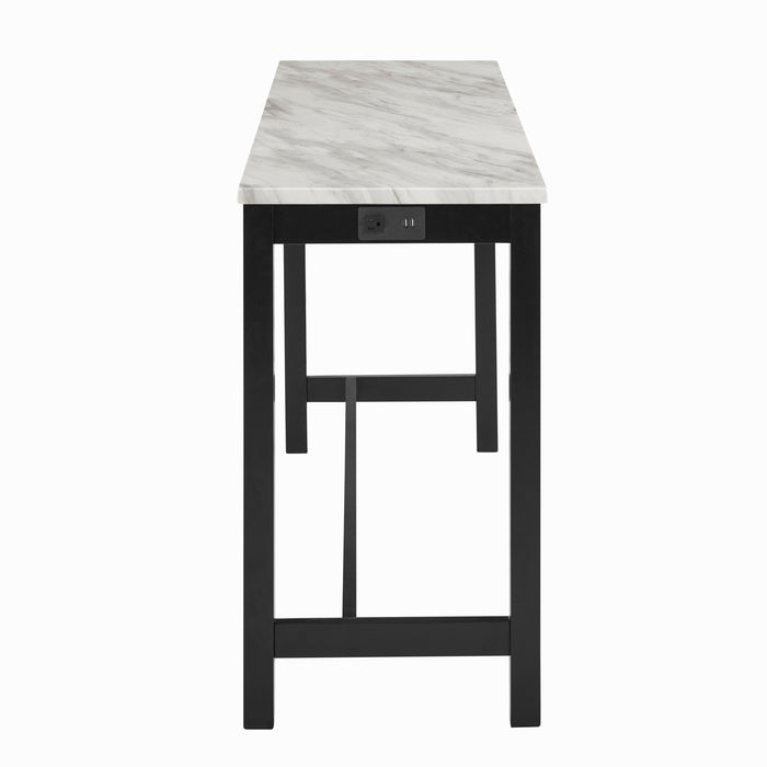Celeste Theater Bar Table W/ 3 Stools-Gray