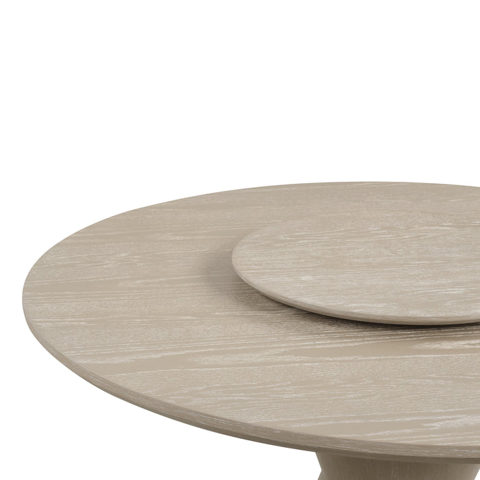 Gwendolyn Round Dining Table Base-Cerused Taupe