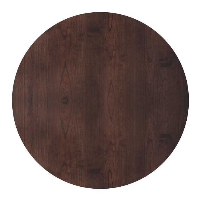 Tioga 47" Round Table-Brown Cherry