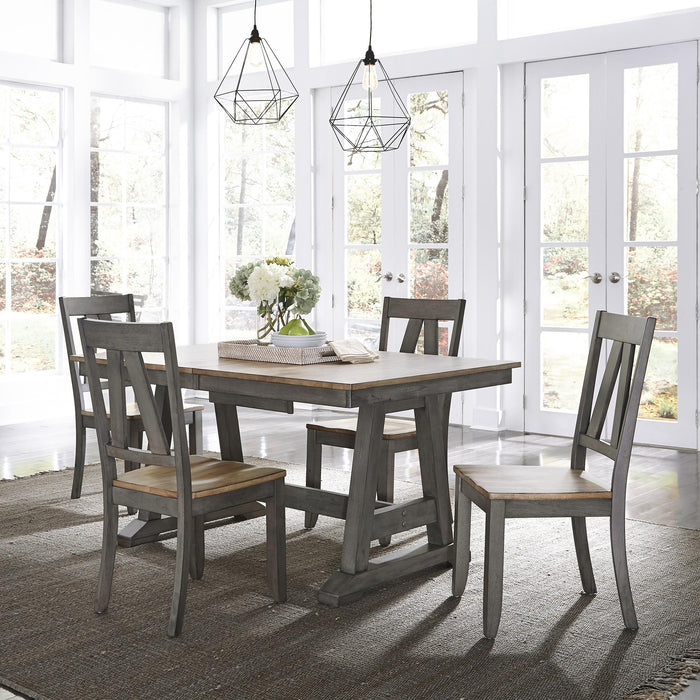 Lindsey Farm 5 Piece Trestle Table Set