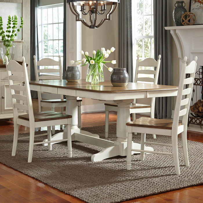 Springfield 5 Piece Double Pedestal Table Set image