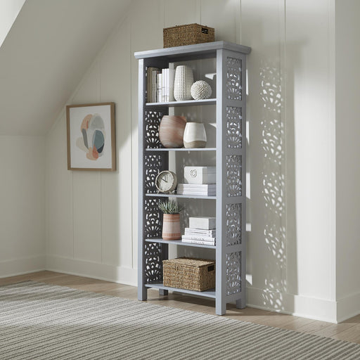 Trellis Lane Accent Bookcase- Grey image