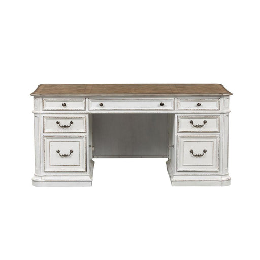 Liberty Magnolia Manor Jr Executive Desk in Antique White image