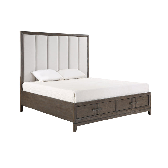 LANDON Eastern King-California King EK/WK STORAGE FOOTBOARD & 13 SLATS-WALNUT