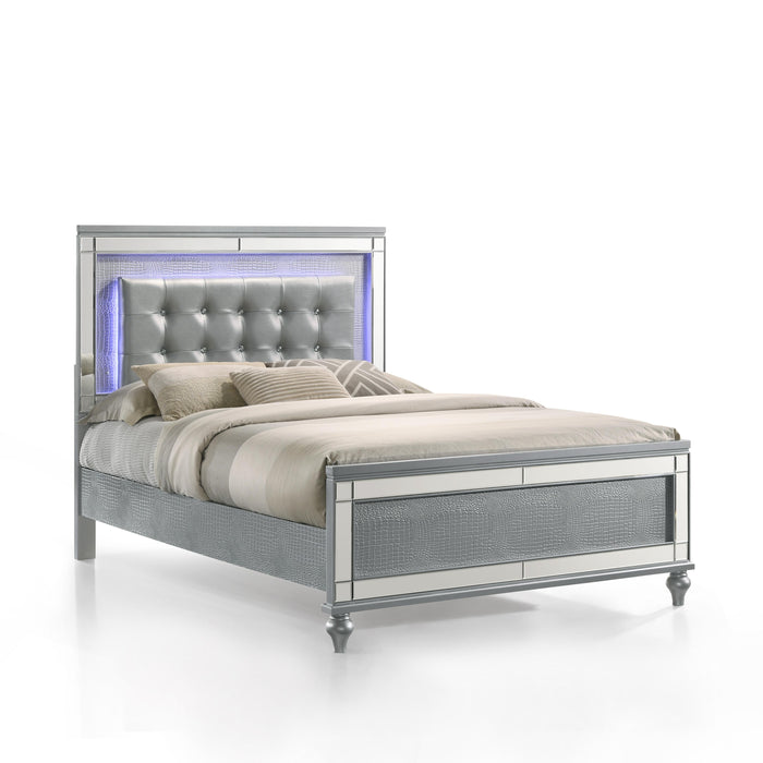 VALENTINO Eastern King-California King K FOOTBOARD & SLATS-SILVER