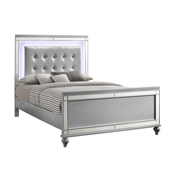 VALENTINO Eastern King-California King K LIGHTED HEADBOARD-SILVER