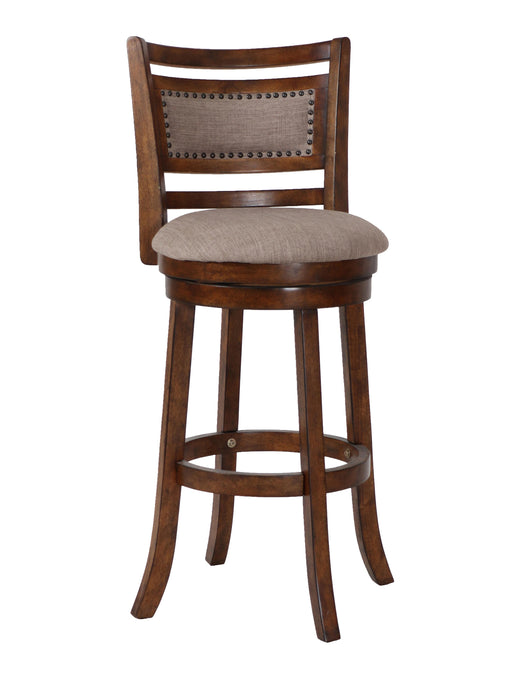 ABERDEEN 29" BAR STOOL-DK BROWN W/FABRIC SEAT image