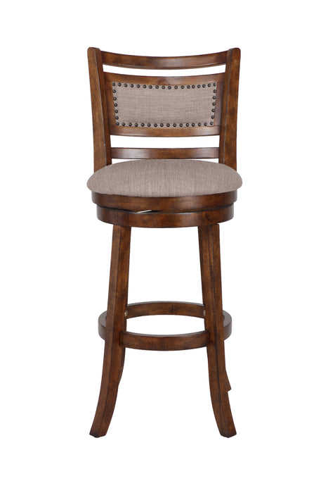 ABERDEEN 29" BAR STOOL-DK BROWN W/FABRIC SEAT