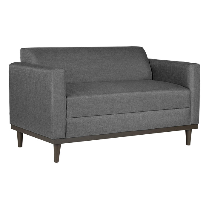 AIDEN LOVESEAT W/2 THROW PILLOWS-SILVER GRAY