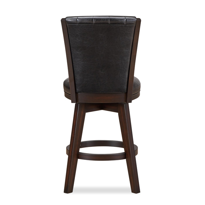 ASTIN 24" SWIVEL COUNTER STOOL-BLACK/CHERRY