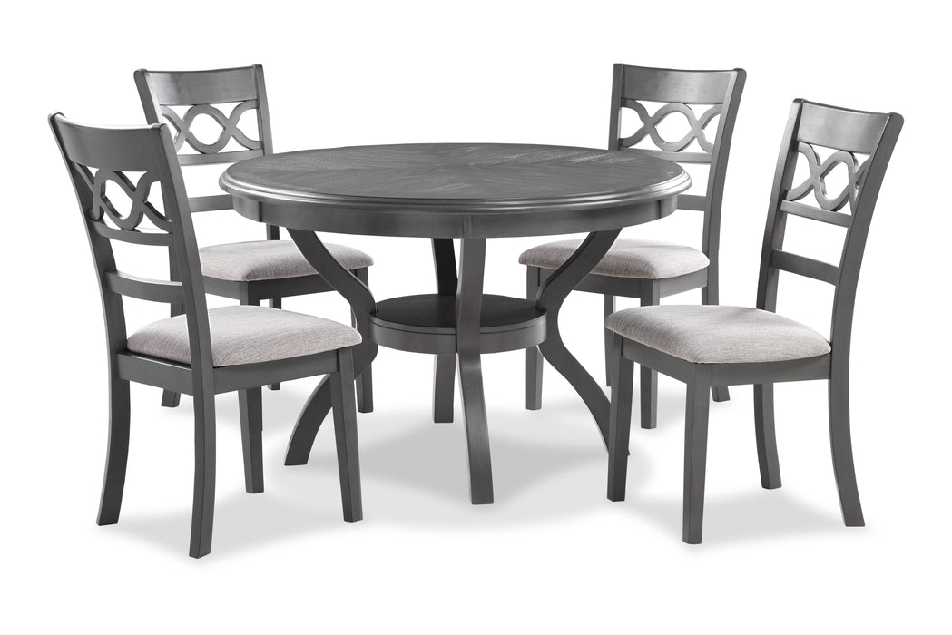 CORI ROUND DINING 5 PC SET-GRAY image