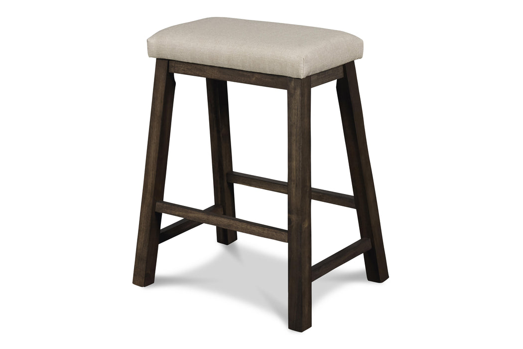 DERBY COUNTER TABLE & 4 STOOLS (SET) - CHOCOLATE