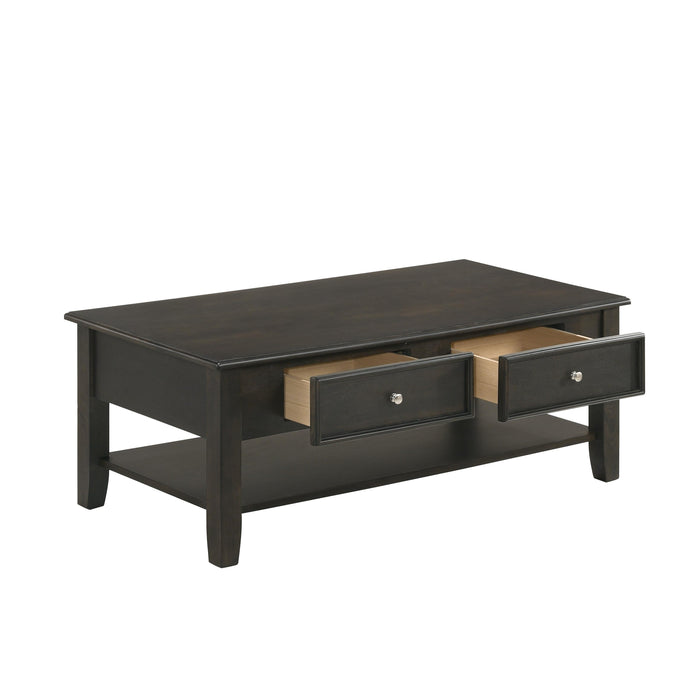 EVANDER COFFEE TABLE WITH DRAWER-ESPRESSO