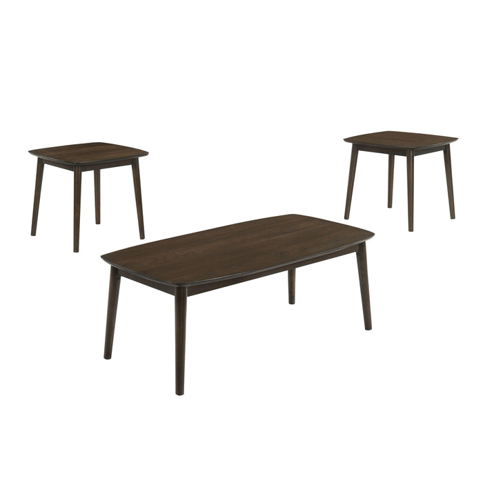 FELIX COFFEE TABLE & 2 END TABLE SET-DARK WALNUT image