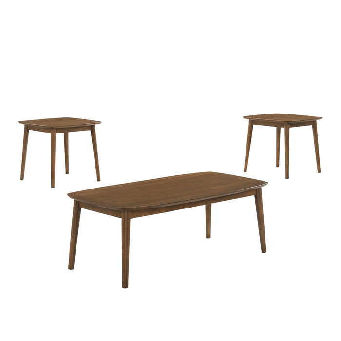 FELIX COFFEE TABLE & 2 END TABLE SET-NATURAL WALNUT image