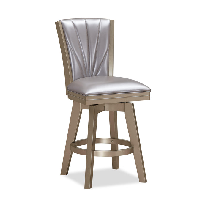 JAZZ  24" SWIVEL COUNTER STOOL-PEARL/GOLD