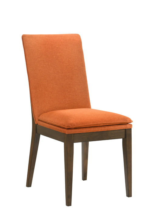 MAGGIE DINING CHAIR W/TERRA COTTA CUSHION-WALNUT image