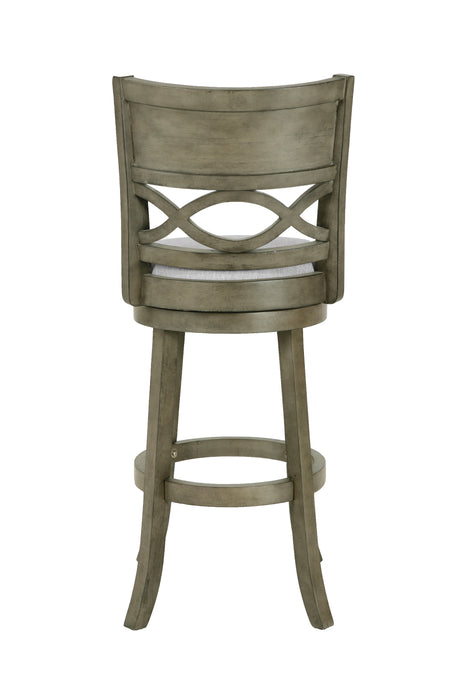 Manchester 29" Bar Stool W/Fabric Cushions-Gray
