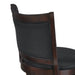 Bristol 29" Bar Stool W/Black Pu Cushions-Dk Brown
