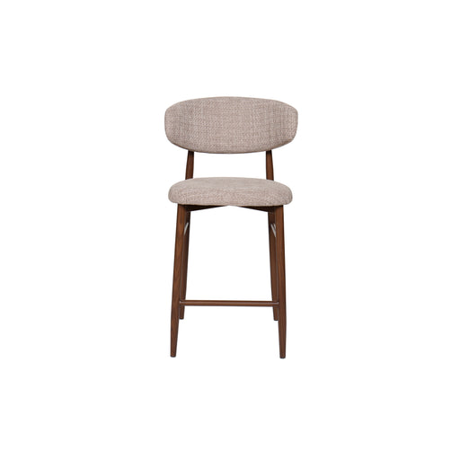 Royce Counter Chair W/Walnut Metal Frame-Toast (2 Per Carton)