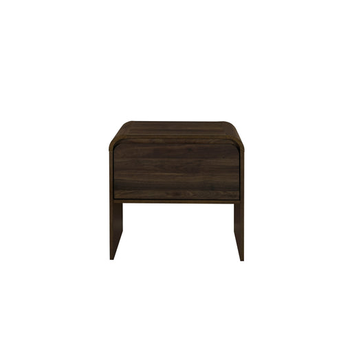 Mara One Drawer End Table / Bedside Table-Walnut