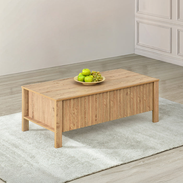 Thayer 47" Two Drawer Coffee Table-Natural