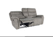 Kamari Console Loveseat W/ Dual Recliners-Gray