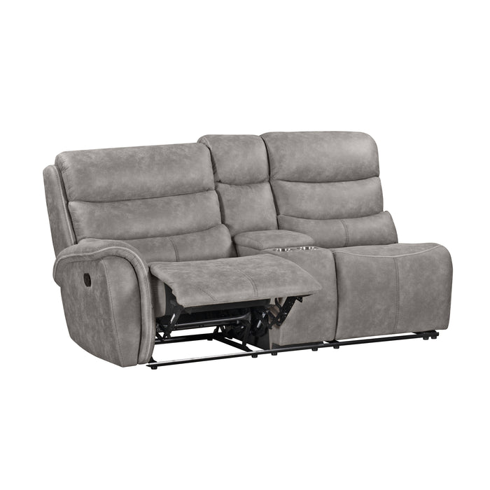 Kamari Laf Console Loveseat W/Dual Recliner-Gray
