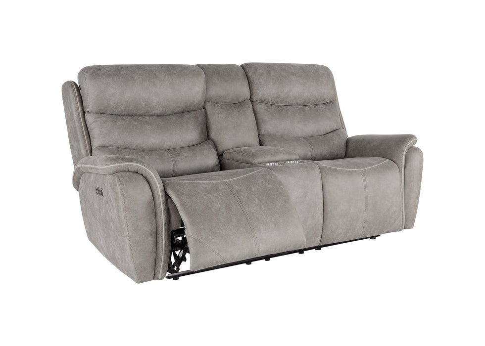 Kamari Console Loveseat W/Pwr Hr & Fr-Gray