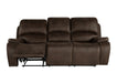 Brookings Sofa W/Dual Recliner-Brown
