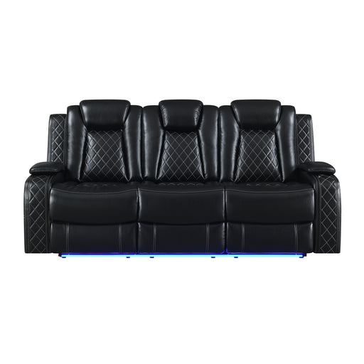 Orion Ii Sofa W/Dual Recliner-Black