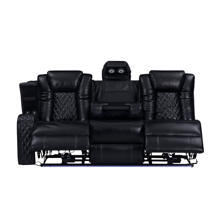 Orion Ii Laf Sofa W/Pwr Fr & Hr-Black