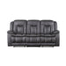 Morello Sofa W/Dual Recliner- Gray