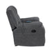 Redondo Glider Recliner W/Heat And Massage-Dk Gray