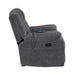 Redondo Glider Recliner W/Heat, Massage, Pwr Fr -Dk Gray