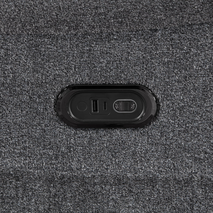 Redondo Glider Recliner W/Heat, Massage, Pwr Fr -Dk Gray