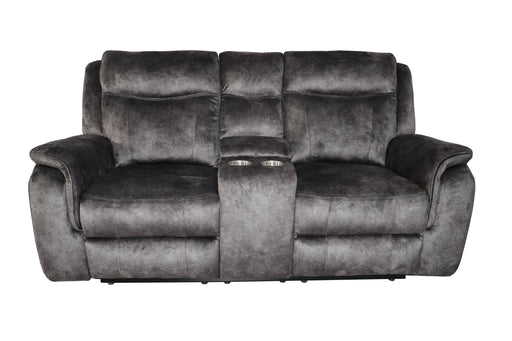 Park City Console Loveseat W/ Dual Recliners-Slate