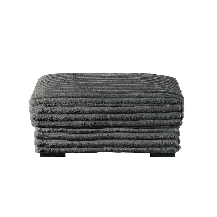 Embrace 41" Ottoman-Charcoal