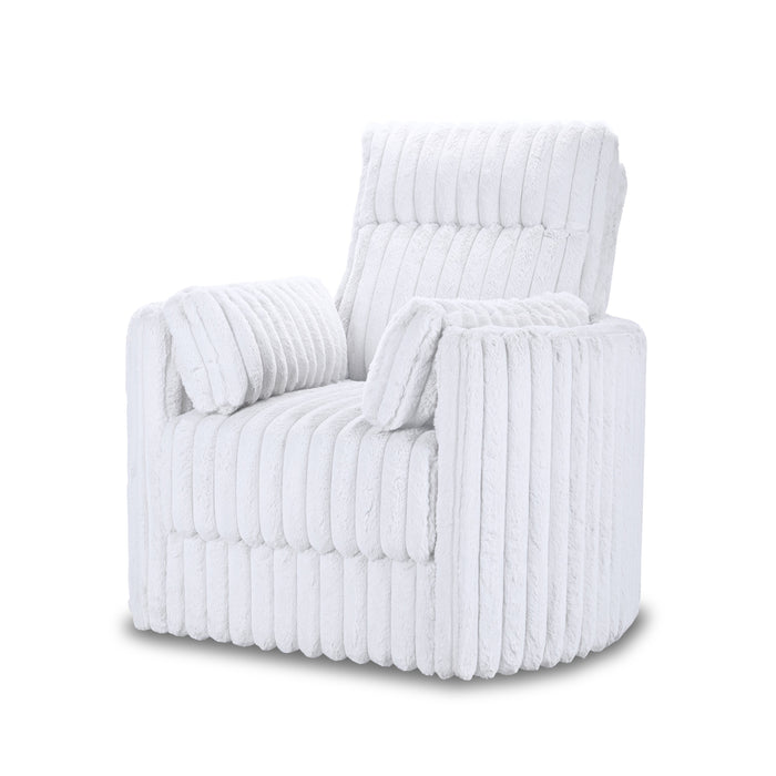 Embrace Swivel Accent Chair-White