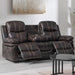Kellen Sofa W/ Drop Down Tray & Pwr Fr-Brown