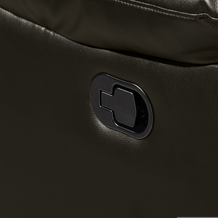 Nikko Console Loveseat W/ Dual Recliners-Brown