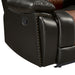 Nikko Console Loveseat W/ Dual Recliners-Brown