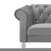 Emma Crystal Loveseat-Gray