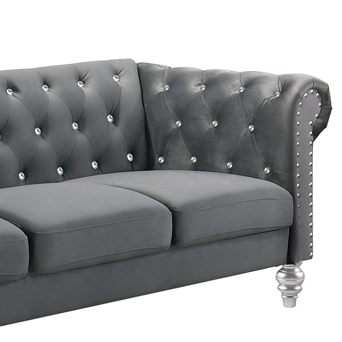 Emma Crystal Sofa-Gray