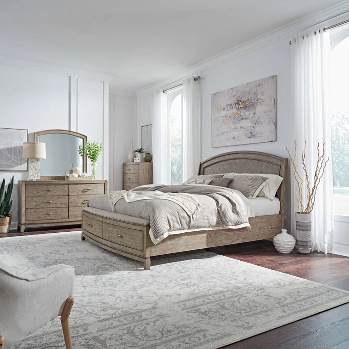Avalon Queen Panel Storage Bed, Dresser & Mirror, Chest image