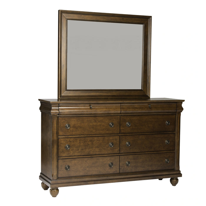 Rustic Traditions Sleigh Bed, Dresser & Mirror, Night Stand image