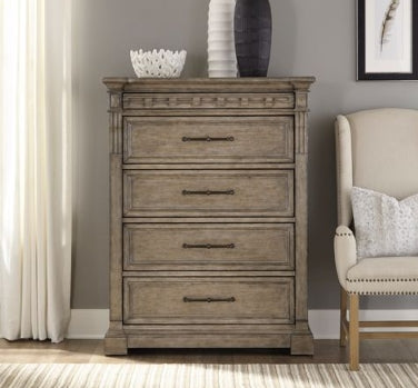 Liberty Furniture Town & Country 5 Drawer Chest in Dusty Taupe