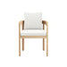 Wesley Patio Side Chair, White Cushion (1 Per Carton)