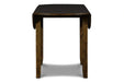 Gia 3 Pc 42" Drop Leaf Dining Table & 2 Chairs-Brown