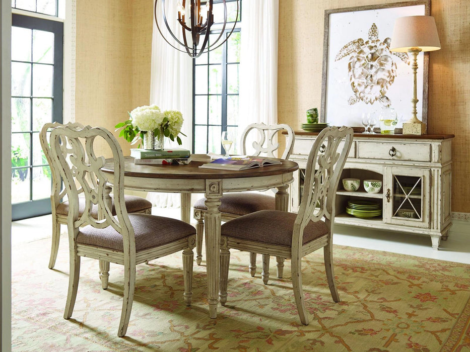 American Drew Southbury Cortona Side Dining Chair in Fossil and Parchment (Set of 2)